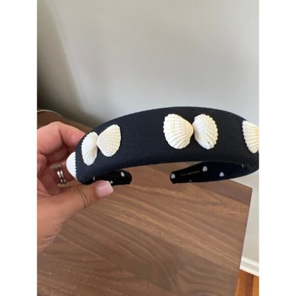 NEW Lele Sadoughi Shellona Alice Headband Women's Jet Black One Size - Picture 2 of 6